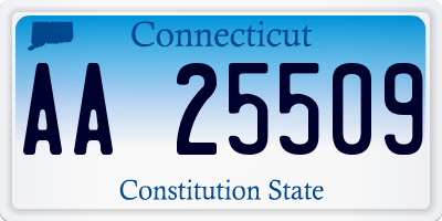 CT license plate AA25509