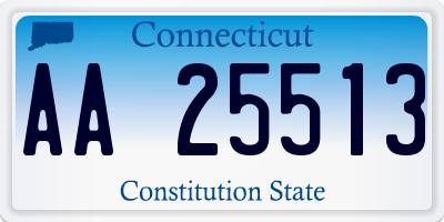 CT license plate AA25513