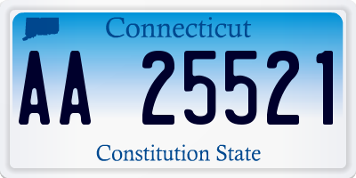 CT license plate AA25521