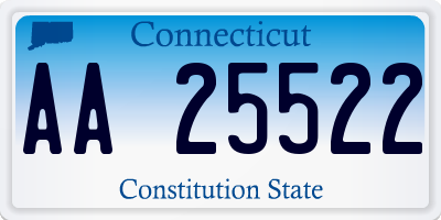 CT license plate AA25522