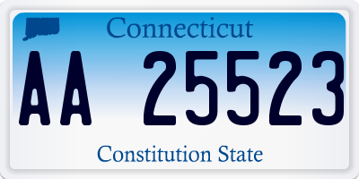 CT license plate AA25523