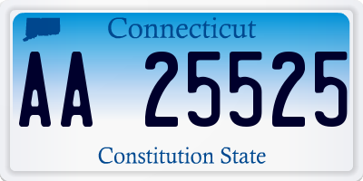 CT license plate AA25525