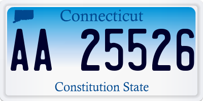 CT license plate AA25526