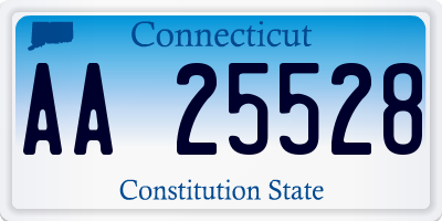 CT license plate AA25528