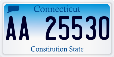 CT license plate AA25530