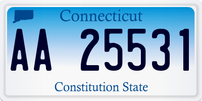 CT license plate AA25531