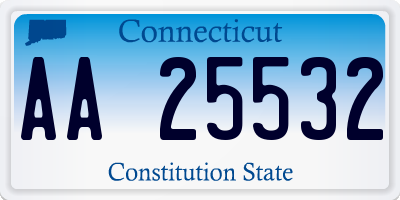 CT license plate AA25532