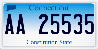 CT license plate AA25535