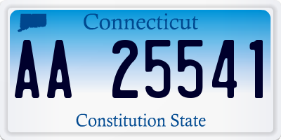 CT license plate AA25541