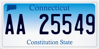 CT license plate AA25549