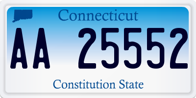 CT license plate AA25552