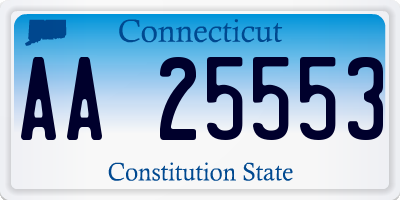 CT license plate AA25553