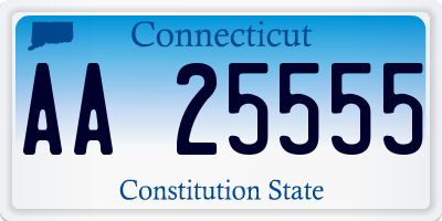 CT license plate AA25555