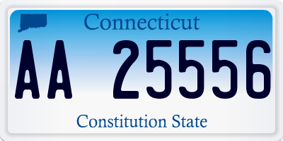 CT license plate AA25556