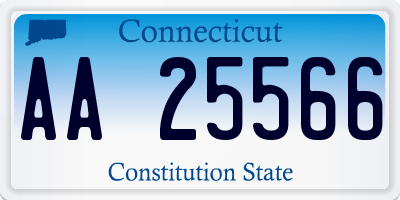 CT license plate AA25566