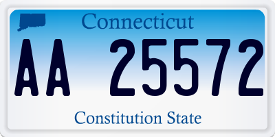 CT license plate AA25572