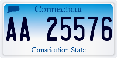 CT license plate AA25576