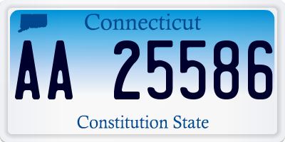 CT license plate AA25586