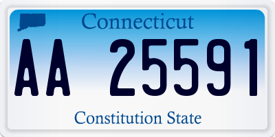 CT license plate AA25591