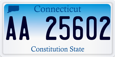 CT license plate AA25602