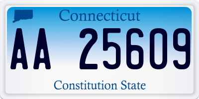 CT license plate AA25609