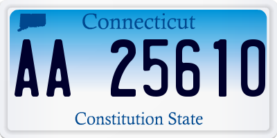 CT license plate AA25610