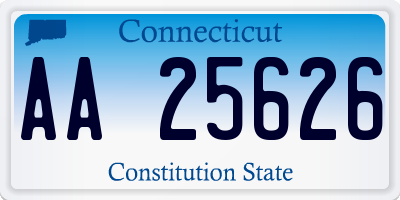 CT license plate AA25626