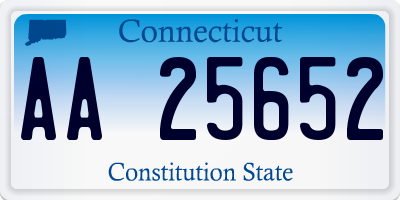 CT license plate AA25652