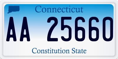 CT license plate AA25660