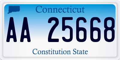 CT license plate AA25668