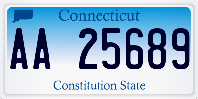 CT license plate AA25689