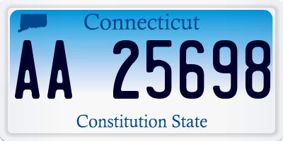 CT license plate AA25698