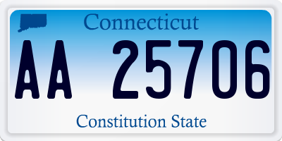 CT license plate AA25706