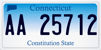 CT license plate AA25712