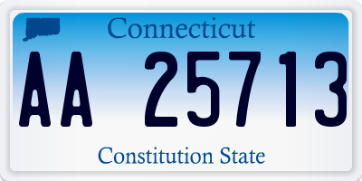 CT license plate AA25713