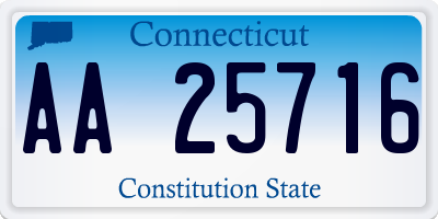 CT license plate AA25716