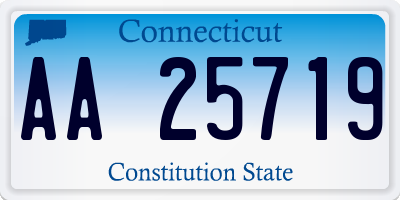 CT license plate AA25719