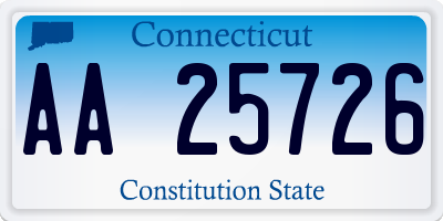 CT license plate AA25726