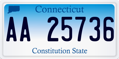 CT license plate AA25736