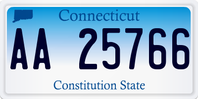 CT license plate AA25766