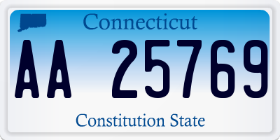 CT license plate AA25769