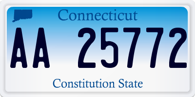 CT license plate AA25772