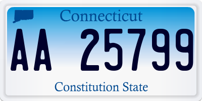 CT license plate AA25799