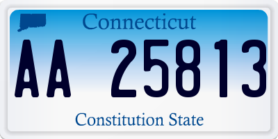 CT license plate AA25813