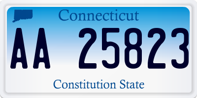 CT license plate AA25823