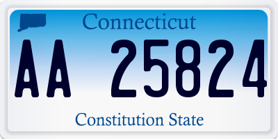 CT license plate AA25824