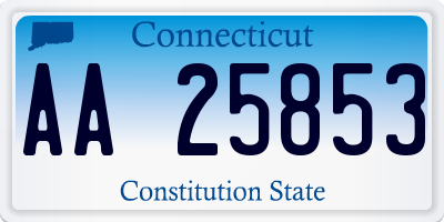 CT license plate AA25853