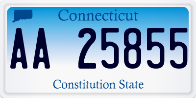 CT license plate AA25855