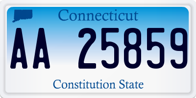 CT license plate AA25859