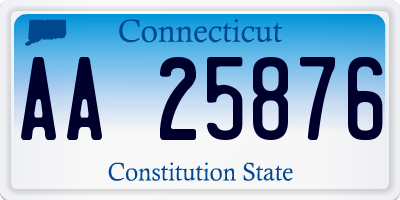 CT license plate AA25876